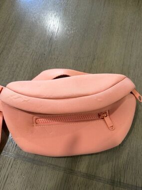 Dagne Dover ACE NEOPRENE FANNY PACK Orange EUC Adjustable Strap Waist Belt